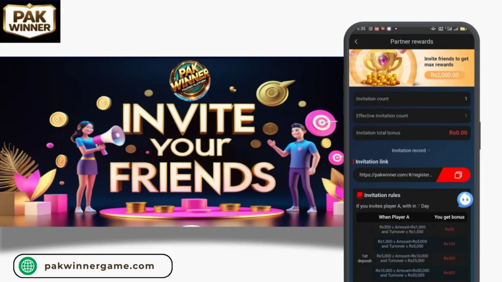 Pakwinner invite bonus