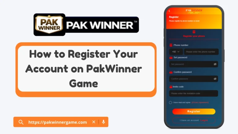 how to create an account on Pak Winner Game
